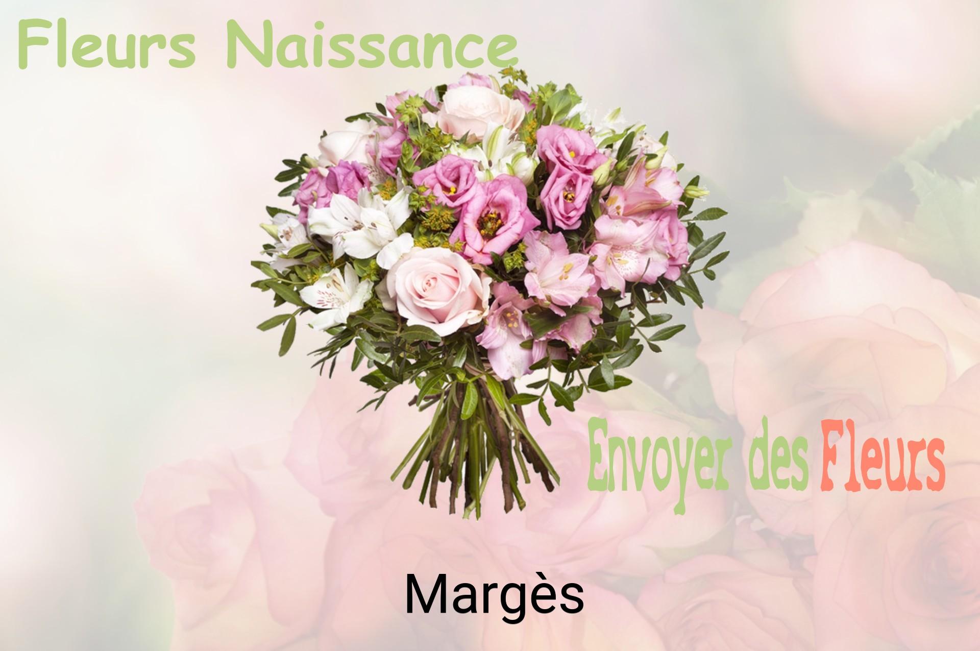 Bouquet de fleurs de naissance livré à Margès